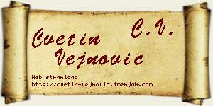 Cvetin Vejnović vizit kartica